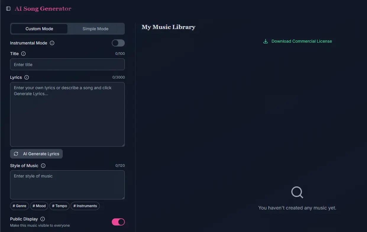 AI Text To Song Generator